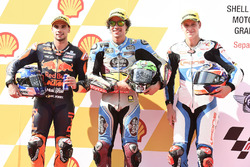 Pole sitter Franco Morbidelli, Marc VDS, second place Miguel Oliveira, Red Bull KTM Ajo, third place