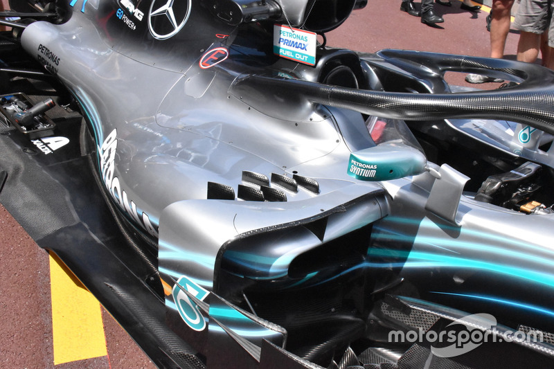 Pontones del W09 de Mercedes