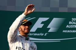 Podium: second place Lewis Hamilton, Mercedes AMG F1 Team