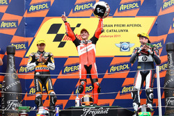 Podium: 1. Stefan Bradl, 2. Marc Marquez, 3. Aleix Espargaro