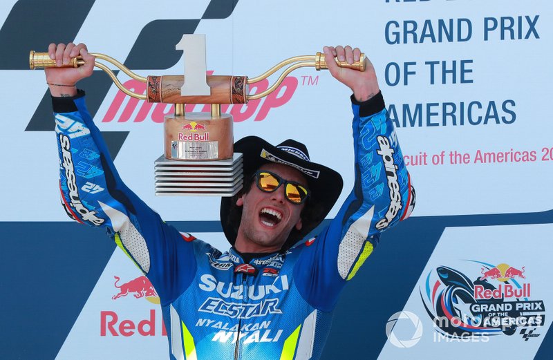 Podium : le vainqueur, Alex Rins, Team Suzuki MotoGP