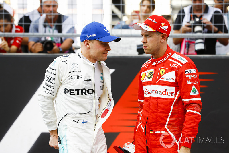 Valtteri Bottas, Mercedes AMG F1, Sebastian Vettel, Ferrari
