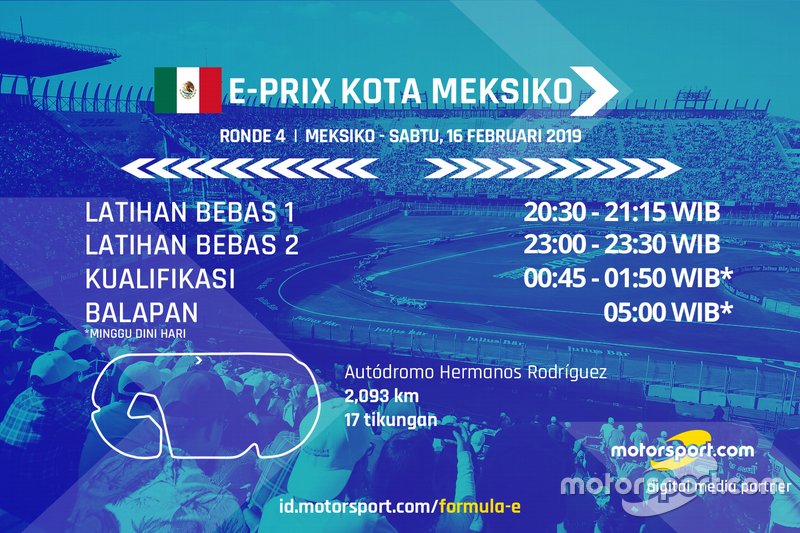Jadwal Formula E E-Prix Kota Meksiko