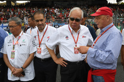 Niki Lauda, Mercedes AMG F1 Non-Executive Chairman, Tan Sri Azman, Chairman of Sepang International