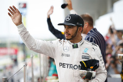 Podium: derde Lewis Hamilton, Mercedes AMG F1