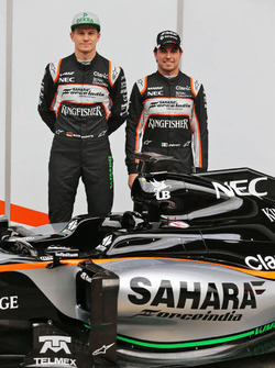 Sergio Perez, Sahara Force India F1 and Nico Hulkenberg, Sahara Force India F1 unveil the Sahara For