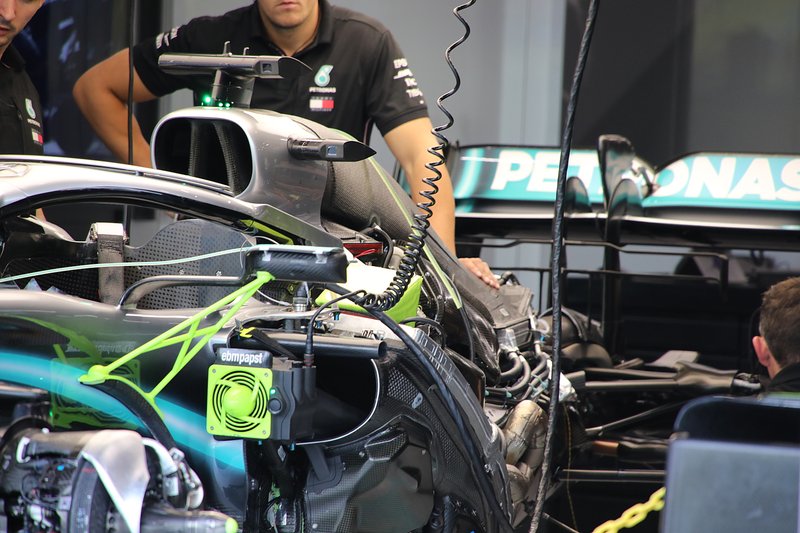 Dettaglio della power unit Mercedes