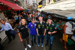 Takaaki Nakagami, Honda Team Asia; Jorge Lorenzo, Yamaha Factory Racing; Bradley Smith, Monster Yamaha Tech 3; Pol Espargaro, Monster Yamaha Tech 3