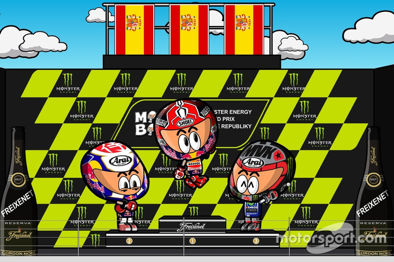 Podium MotoGP Rep. Ceko 2017 a la 'MiniBikers'