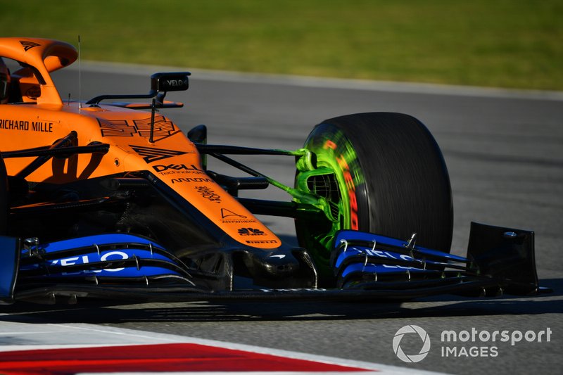 Aero paint on Carlos Sainz Jr., McLaren MCL35