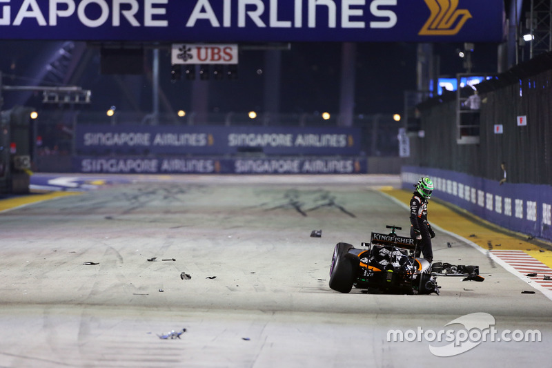 Ніко Хюлькенберг, Sahara Force India F1 VJM09 розбиває болід на старті гонки