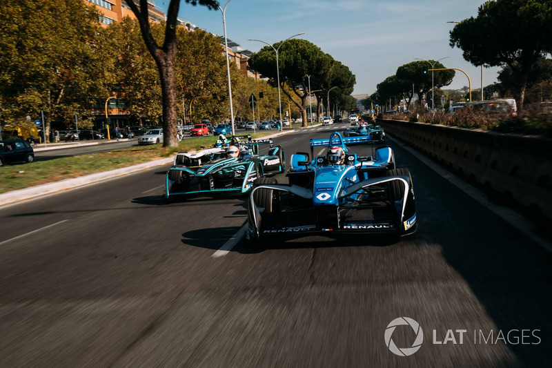 Sébastien Buemi, Renault e.Dams y Nelson Piquet Jr., Jaguar Racing