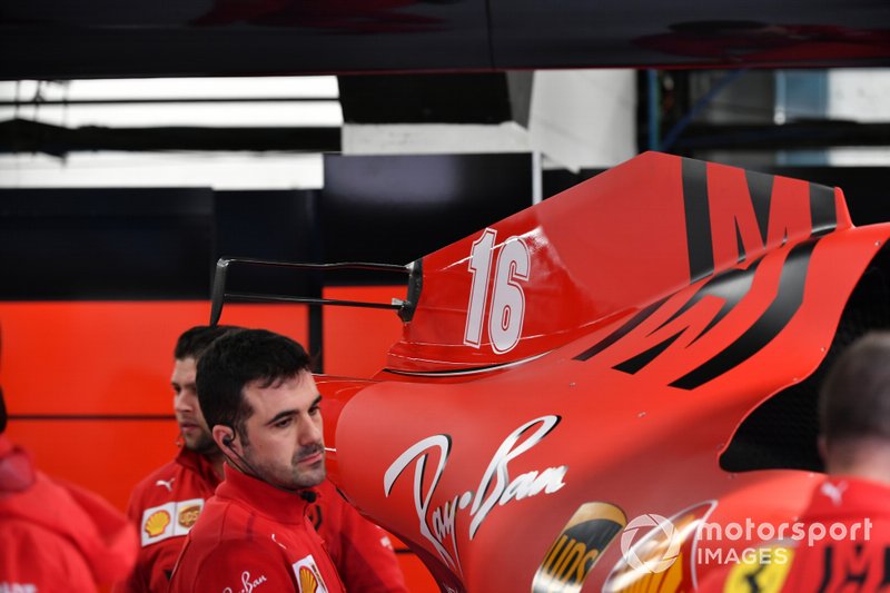 Ferrari mechanics at work