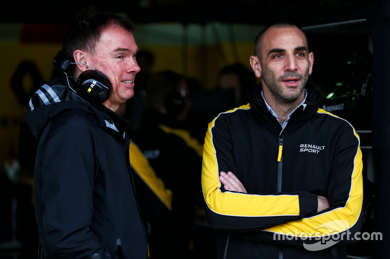 (L to R): Alan Permane, Renault Sport F1 Team with Cyril Abiteboul, Renault Sport F1 Managing Director