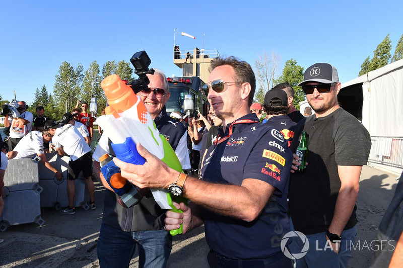 Christian Horner, Red Bull Racing Team Principal at the raft race