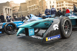 Formula E cars on display in Rome