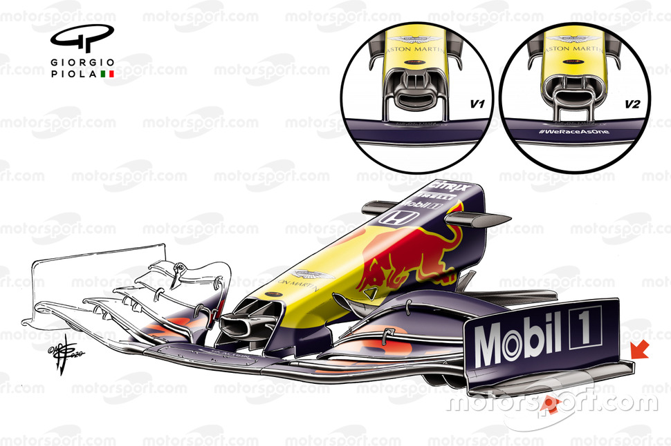 Alerón delantero del Red Bull Racing RB16
