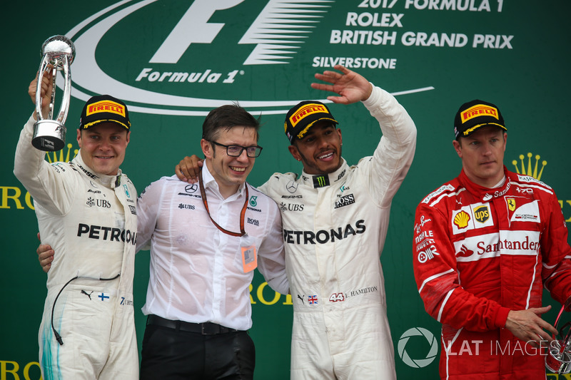 2017: 1. Lewis Hamilton, 2. Valtteri Bottas, 3. Kimi Räikkönen