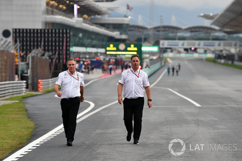 Ron Meadows, Mercedes AMG F1 Team Manager walks the track