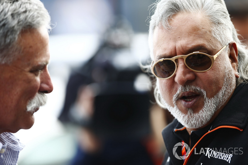Chase Carey, Chairman, Formula One, Vijay Mallya, Team Principal Force India