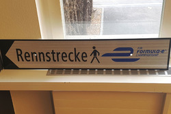 Swiss ePrix road sign