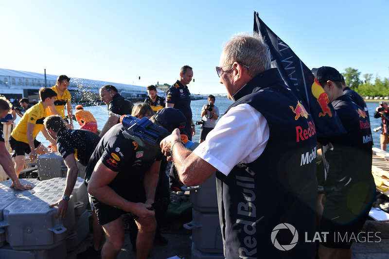 Dr Helmut Marko, Red Bull Motorsport Consultant at the raft race