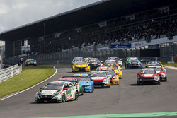 Start Race 1, Tiago Monteiro, Honda Racing Team JAS, Honda Civic WTCC, leidt