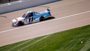 Heim perfects race restart, wins Stage 1 at Kansas