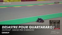Énorme chute de Fabio Quartararo au départ du GP d'Aragón