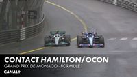 Le contact entre Hamilton et Ocon dans le premier virage