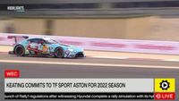 WEC: Keating commits to TF Sport Aston for 2022 season