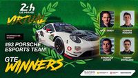 Le Mans 24h Virtuales: ganadores Porsche Esports Team