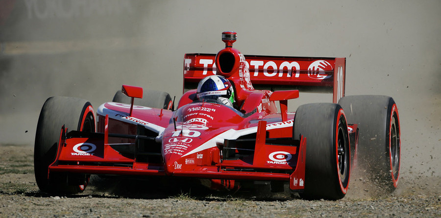 Franchitti takes rough ride for pole in Sonoma