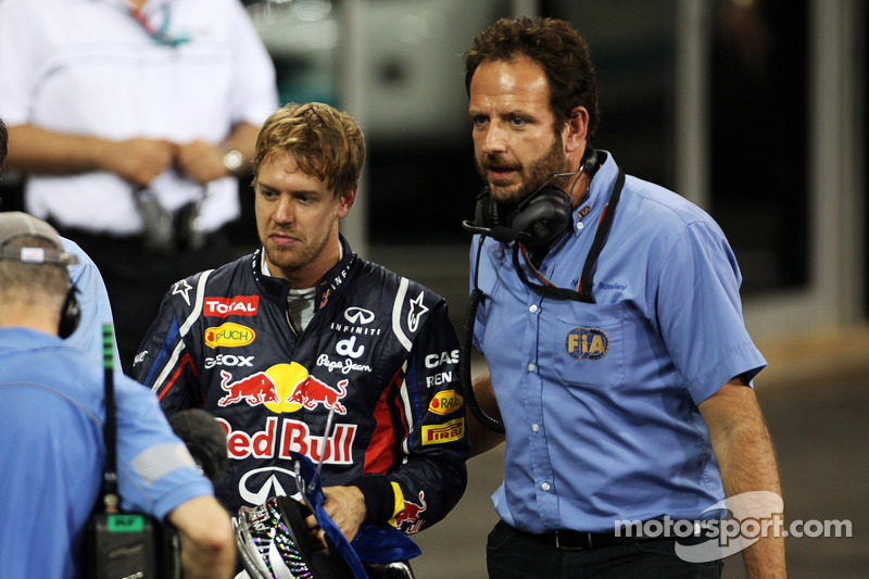 Vettel will start in his Red Bull Renault from the rear of the Abu Dhabi grid