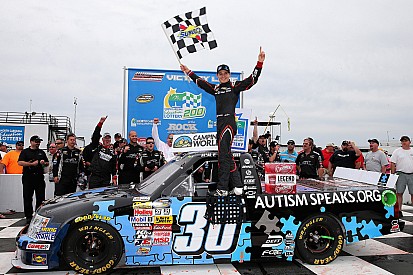 Larson dominates, holds off late charge to claim first series win at the Rockingham Speedway