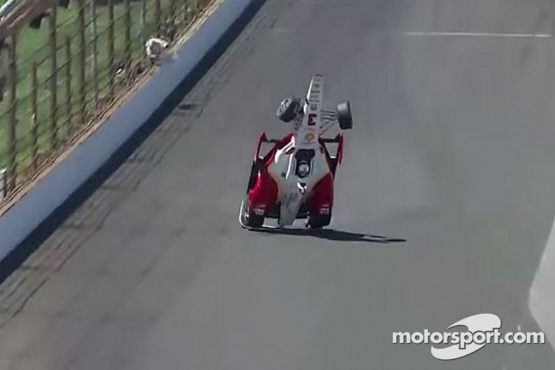 Castroneves sufre un fuerte accidente