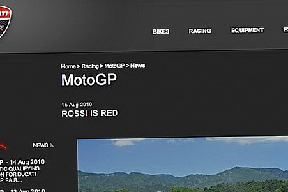 La gaffe del sito ufficiale Ducati
