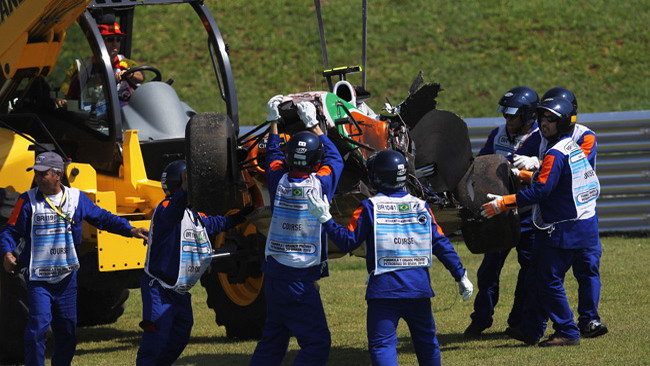 Liuzzi ha rischiato di infortunarsi nel crash in Brasile!