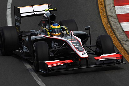 HRT ai test di Valencia con la vettura 2010