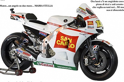 Il ricordo del Sic sulle carene del team Gresini