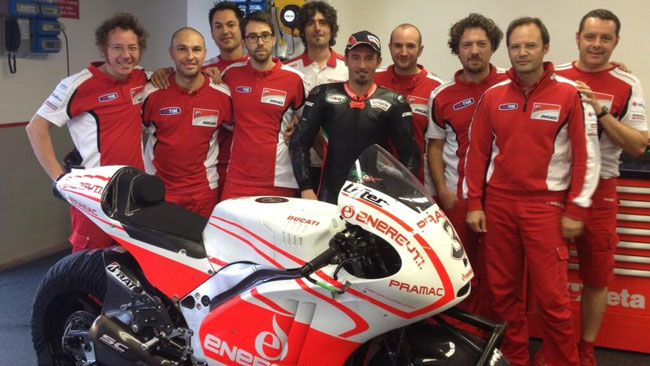 Concluso il test di Max Biaggi sulla Ducati MotoGp