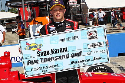 Sage Karam in pole position a Milwaukee
