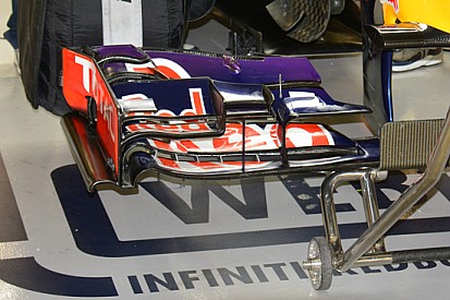 La Red Bull con più upper flap sull'anteriore