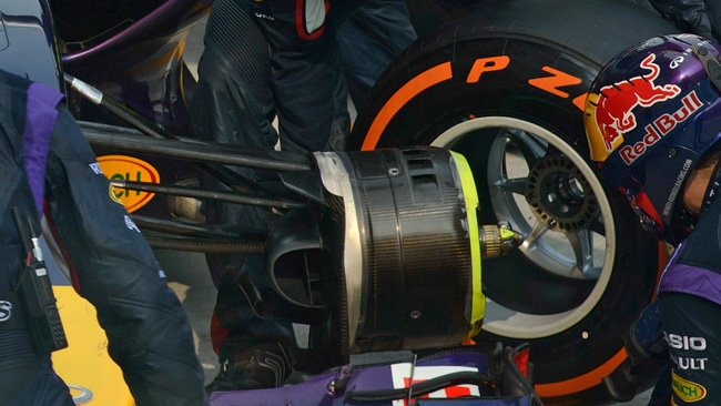 Polysil nei cerchi anteriori della Red Bull Racing