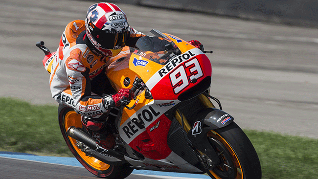 Brno, Libere 1: Marquez subito al comando