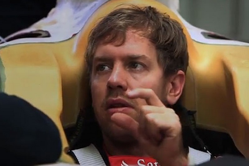 Ecco Sebastian Vettel nell'abitacolo della Ferrari 2015