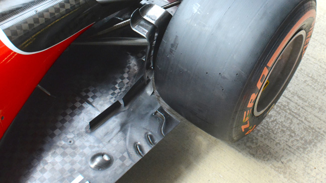 Ferrari: c'è un nuovo ricciolo sul fondo della SF15-T