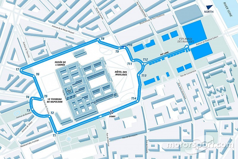 Dit is het Formule E-stratencircuit in Parijs