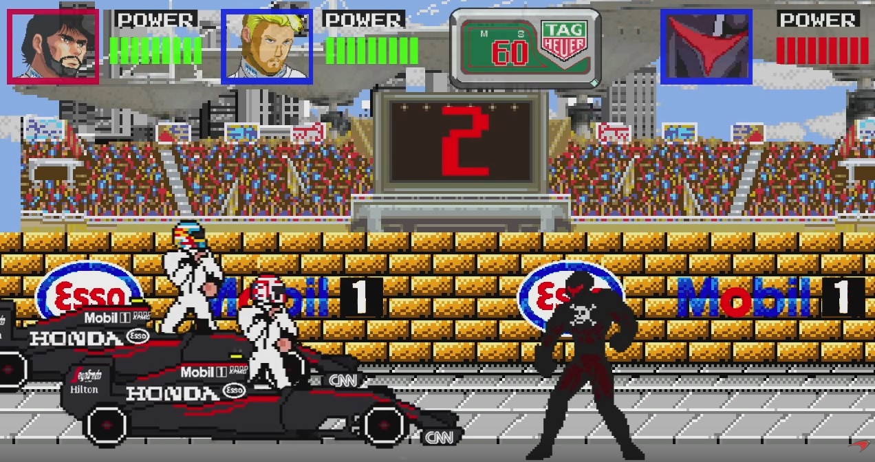 Hatalmas: Alonso és Button egy retro videójátékban