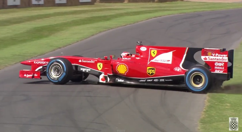 Raikkonen nem kérdez, rögtön megforgatja a Ferrari F10-et Goodwoodban